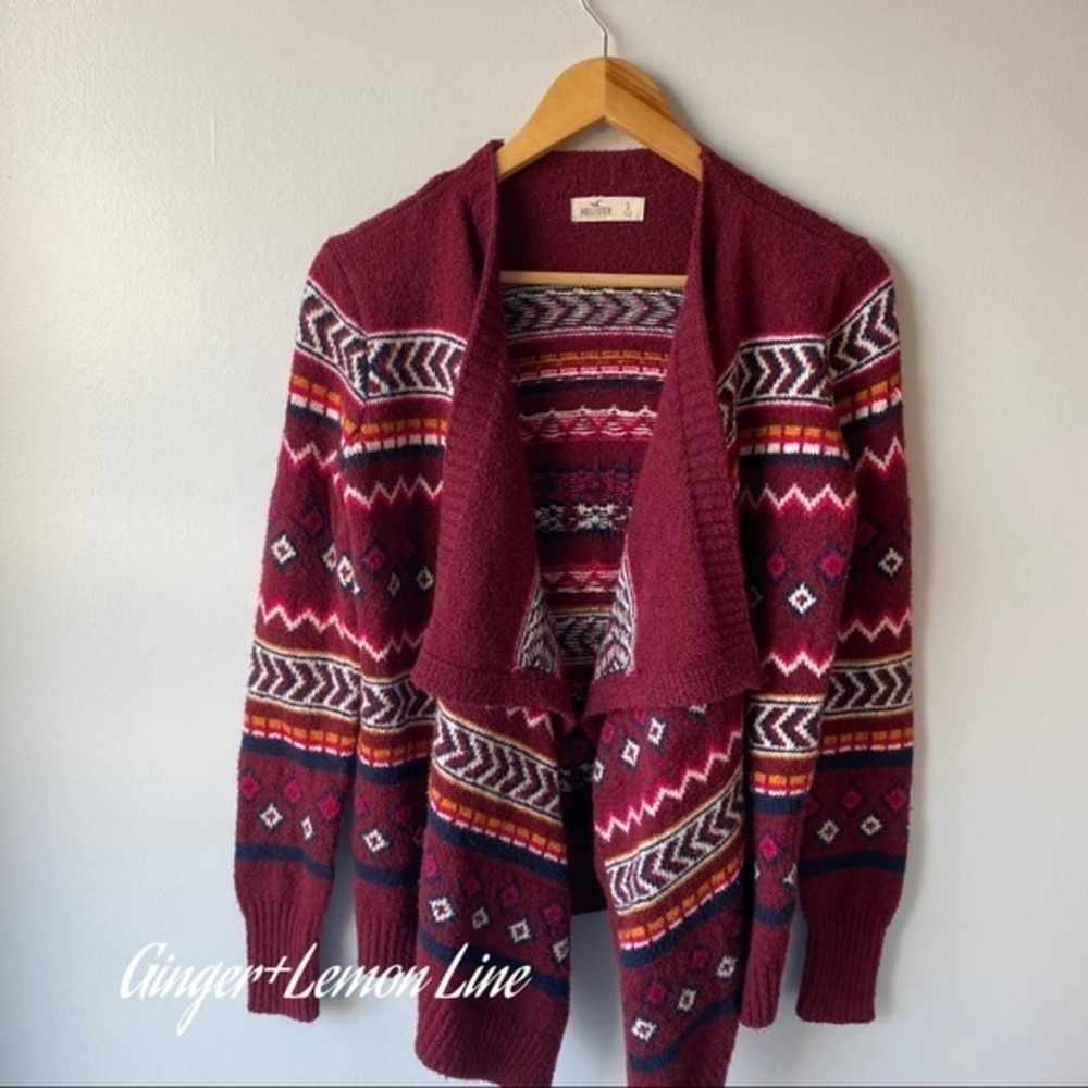 HOLLISTER Boho Open Front Blanket Shawl Cardigan Small